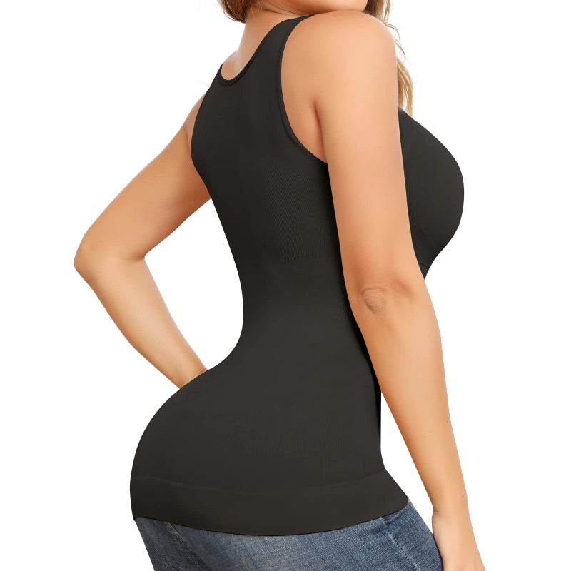 JOYSHAPER Compression Tank Tops for Women Cami Shaper with Built-in Bra Tummy Control Shapewear Shaping Camisoles - Image 2